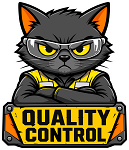 Quality Control Cat  Precision Cut Decal
